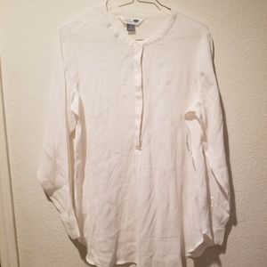 Old Navy white long sleeve blouse